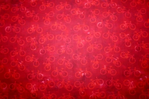 BICYCLES ON RED FROM ON THE GO FROM IN THE BEGINNING - 100% COTTON FABRIC - Picture 1 of 3