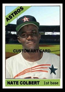 Nate Colbert Houston Astros 2024 / 1966 Custom Made Baseball Art Card - Picture 1 of 2