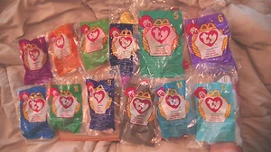 COMPLETE SET MIB 1998 Teenie Beanie Babies TBB Numbers 1-12 Brand New - Picture 1 of 4