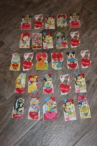 Posten 26 echte Vintage & unbenutzte Walt Disney Kinder Valentinstag Karten. - Bild 1 von 4