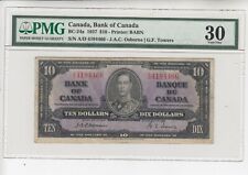 1937 Bank of Canada $10 Dollars Note - Osborne/Towers - A/D4194466 - PMG VF-30