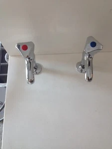 PAFFONI ET 095 Pair Taps Neck Of Goose From Plan For Washbasin Or Sink - Picture 1 of 4