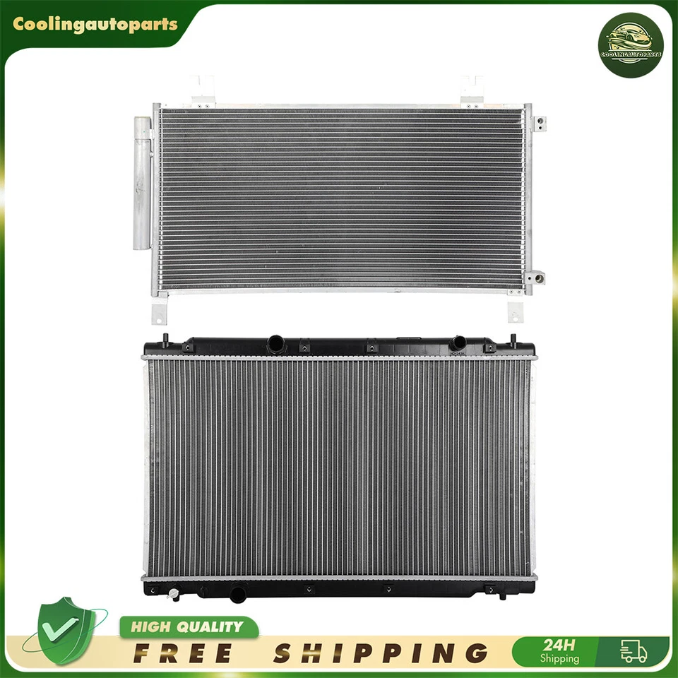 Kit de refrigeración de radiador y condensador de aire acondicionado de aluminio para Honda CR-V 2017-2019 2,4 L L L4 Foto 1 de 4