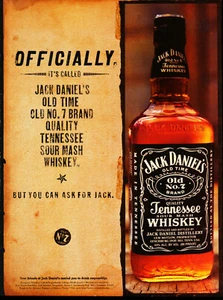 JACK DANIEL'S WHISKEY AD #25 RARE "OFFICIALLY IT'S CALLED JACK DANIEL'S OLD...." - Picture 1 of 2