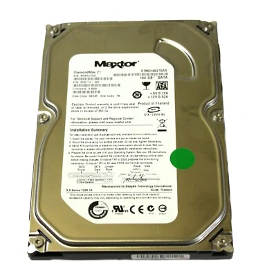 Maxtor STM3160215AS 9DS112-325 3.5" 160GB SATA 7200 RPM Hard Disk Drive - Image 1 of 4