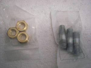 MGTC MGTD MGTF EXHAUST MAINFOLD STUD AND BRASS NUT SET - Picture 1 of 1