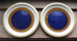 Mikasa Natures Song Deep Sea Japan 2 Salad Plates MCM Blue C1058 7.75" SO14 - Picture 1 of 2