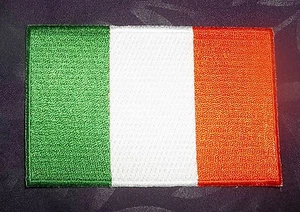 IRISH FLAG PATCH IRELAND bratach na hÉireann EMBROIDERED PATCH  Fáilte Isteach  - Picture 1 of 1