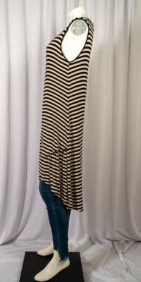 Vestido asimétrico para mujer Design History sin mangas a rayas cuello redondo XL Foto 1 de 4