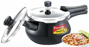 New Prestige Deluxe Duo Plus Induction Base Aluminum Pressure Cooker, 3.3 Litres - Picture 1 of 1