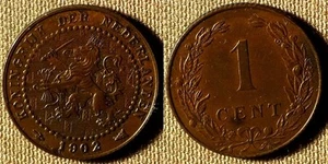 Netherland : 1902 1 Ct AU-UNC #132.1 IR2449 - Picture 1 of 1