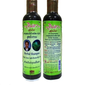 2x Jinda Herbal Shampoo fresh mee leaves Anti Loss Hair Growth GrowThick Natural - Picture 1 of 7