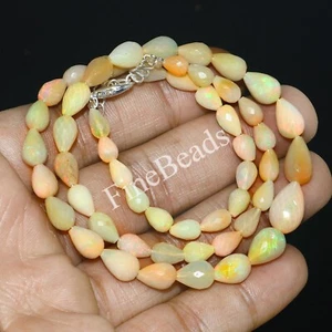 Natural Opal Beads Faceted Teardrops Precious Fire opal Necklace Jewelry 4733 - Bild 1 von 6