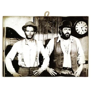 KUSTOM ART Bild Bud Spencer und Terence Hill. 18 x 25 cm. - Imagen 1 de 2