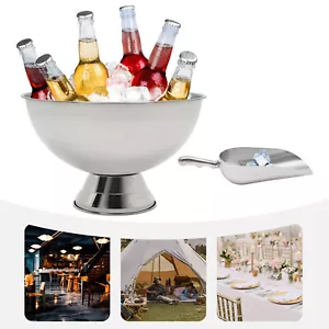 Ice?Bucket,?Beverage?Tub,?Champagne?Bucket Stainless Steel 13.5L/ 3.57 gal - Picture 1 of 21