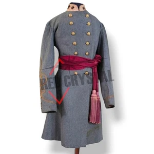 Confederate Coat Handmade Colonel's Frock Coat | Civil War Wool Officer Uniform  - Picture 1 of 9