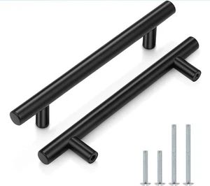 12 Stück. Schwarz Modern Küche Schrank Bar Griff zieht 7,5" (5" Loch zu Loch) - Bild 1 von 9