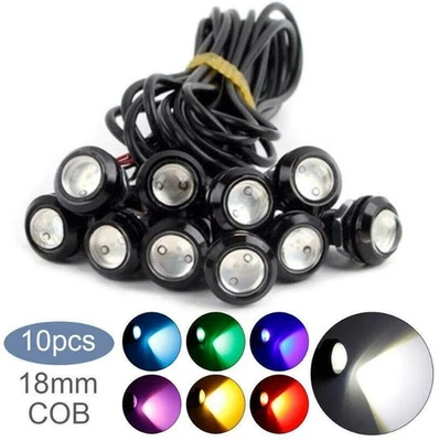 10Pcs 12V 18mm Eagle Eye Lamps LED DRL Fog Daytime Running Car Light Tail Backup - Image 1 of 4
