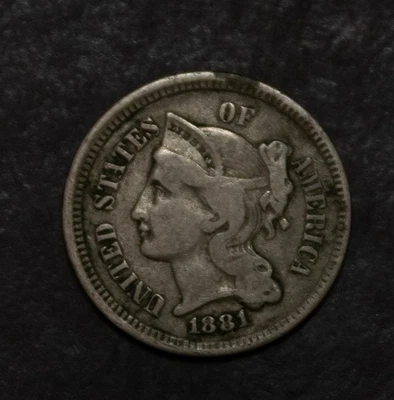 1881 Three Cent Nickel Fine Lot 2565 - Image 1 of 2