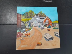 Oil Painting of Langholm Farm Shop & Tea room Symingtom Ayrshire by  C.Kelly - Picture 1 of 10