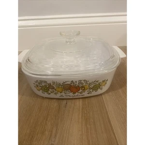 Corning Ware La Marjolaine A-2-B 2 Liter Casserole Dish 8.5” Pyrex Lid & Handle - Picture 1 of 7