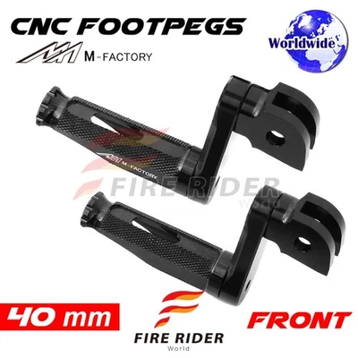 40mm Adjustable Black Rider Foot Pegs SHINOBI For Harley Sportster 883 13 14 15 - Image 1 of 4