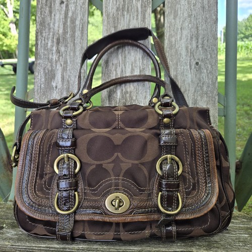 COACH vintage 65° anniversario Legacy Line Borsa a mano borsa a tracolla in pelle marrone 12599