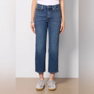 Good American Good Petite Straight Jeans Womens 10/30 Blue GPS367T - Picture 1 of 8