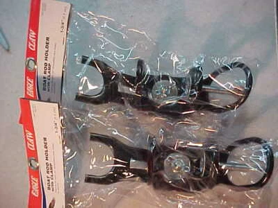 2 nuevos soportes de caña de pescar Eagle Claw Boat 1 3/4" con abrazaderas abrazadera ajustable Foto 1 de 4