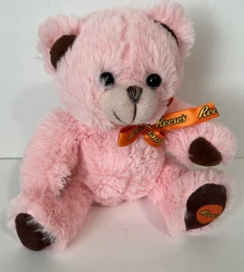 Reeses Pink Plush Teddy Bear 8'' Soft Stuffed Toy - Picture 1 of 6
