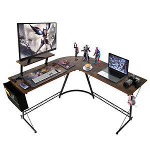 L-Shaped Gaming Desk Corner Computer Desk Pc Laptop Study Table Workstation