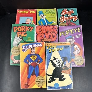 8 Lot Vintage Classic Cartoon VHS Bugs Bunny Elmer Fudd Porky Pig Bugs Bunny - Picture 1 of 17
