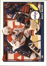 1991-92 Topps Capitals Hockey Card #342 Kelly Miller