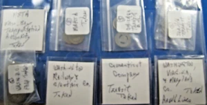COINS BY COUNTRY - UNITED STATES - TRANSPORTATION TOKENS - LOT OF 17 - Picture 1 of 3