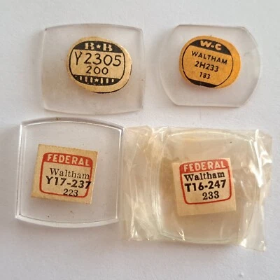 RELOJ WALTHAM PLANO inferior lado arco (@6 y 12 en punto) cristal cristales (bb Tipo Y) Foto 1 de 2