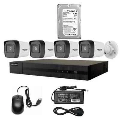 HIKVISION Kit Videosorveglianza Nvr POE 4 Canali TELECAMERE IP POE 2 MPX 500GB - Immagine 1 di 4