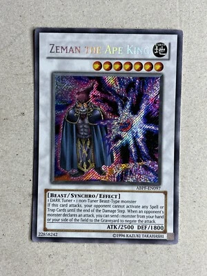 YuGiOh! Zeman the Ape King ABPF-EN097, Secret Rare, Unlimited, NM - Image 1 of 2