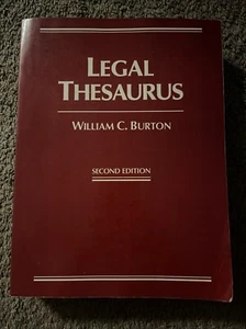Legal Thesaurus William C. Burton Second Edition - Picture 1 of 4