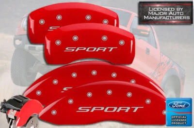 2020-2021 Ford Explorer "Sport" Front + Rear Red MGP Brake Caliper Covers Bolts - Изображение 1 из 4
