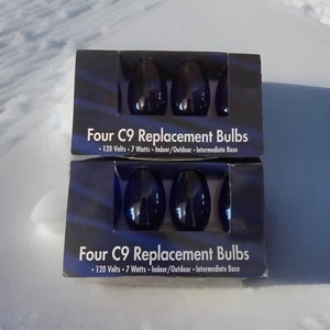 Vintage C9 Replacement Indoor Outdoor Christmas Lightbulbs Blue Unbranded - Picture 1 of 3