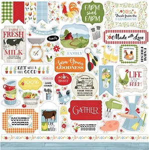Bauernhaus Wohnen 12x12 Element Aufkleber Carta Bella Familie Kochen Sammelalbum - Bild 1 von 1
