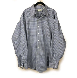 LL Bean Button Up Shirt Men XL Reg Blue Plaid Check Long Sleeve #OMT78 - Picture 1 of 11