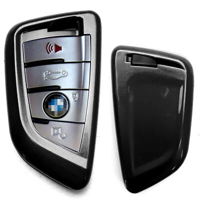 Exact Fit Glossy Black Smart Key Fob Shell Cover For BMW X1 X4 X5 X6 5 7 Series - Image 1 of 4