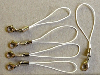 5 Bänder/Band für Anhänger - weiß - Handy/Schmuck/Charm/USB-Stick/..*neu* - Bild 1 von 2