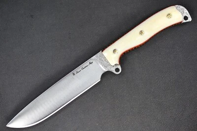 Busse Custom Boss Jack .22" Convexed Hammered/Satin INFI, Giraffe Bone Handle Foto 1 de 4