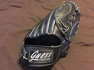 Guess Watches Guante de Béisbol Pequeño Negro Lanzador de Mano Derecha Cuero Cortado Nuevo sin Etiquetas - Imagen 1 de 1