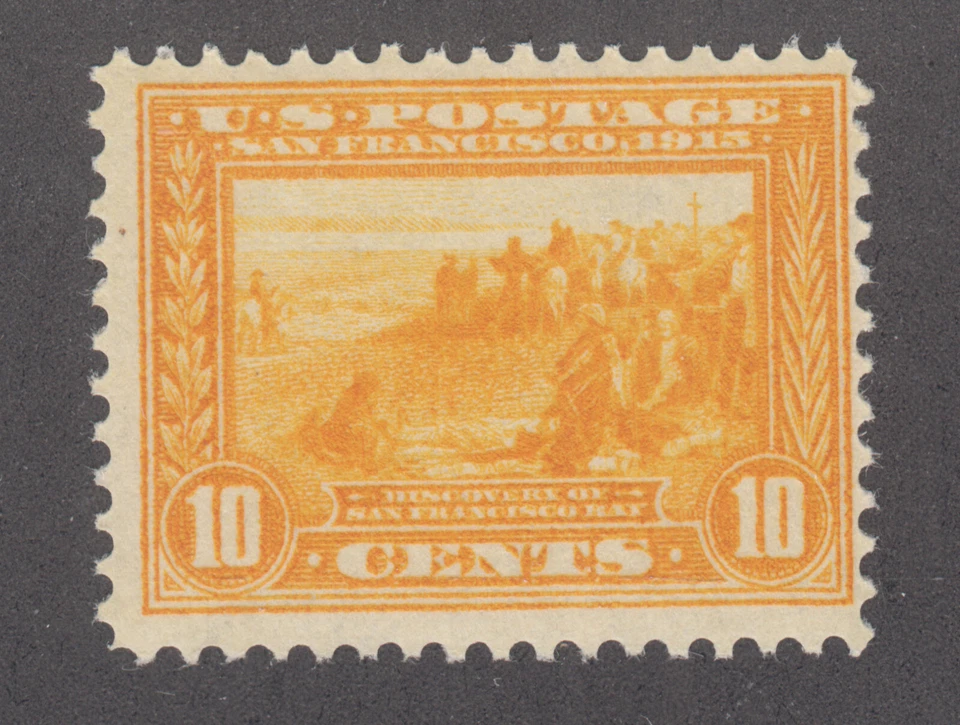 US Sc 400 MNH. 1913 10c naranja amarillo bahía de San Francisco, Perf 12, fresco, F+ Foto 1 de 1