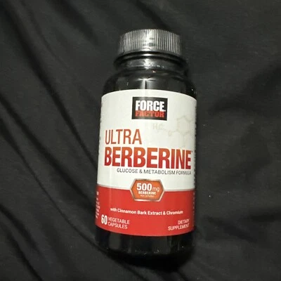 Force Factor Berberina 500mg, 60 Cápsulas Vegetais - Expira em 11/2026 - Imagem 1 de 4