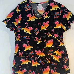 Disney The Lion King Womens Size Medium Scrub Top Future King Hakuna Matata VG - Picture 1 of 8