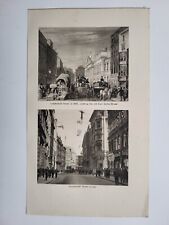 Old Vintage Print London 1937 Leadenhall Street  East India Street